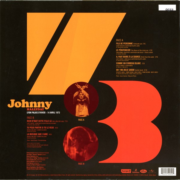 LP Lyon - Palais d'hiver14 avril 1973 Universal 554 40050